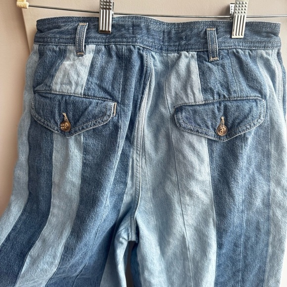 CLOSED two tone striped wide leg cropped jeans - Picture 10 of 10